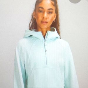 NWT Lululemon 1/2 Zip Scuba Hoodie - Delicate Mint